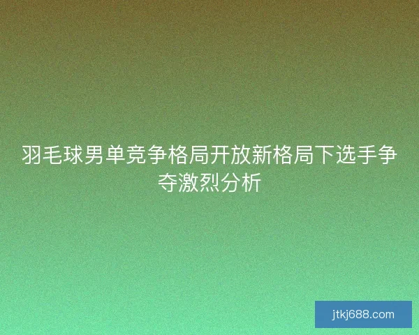 羽毛球男单竞争格局开放新格局下选手争夺激烈分析